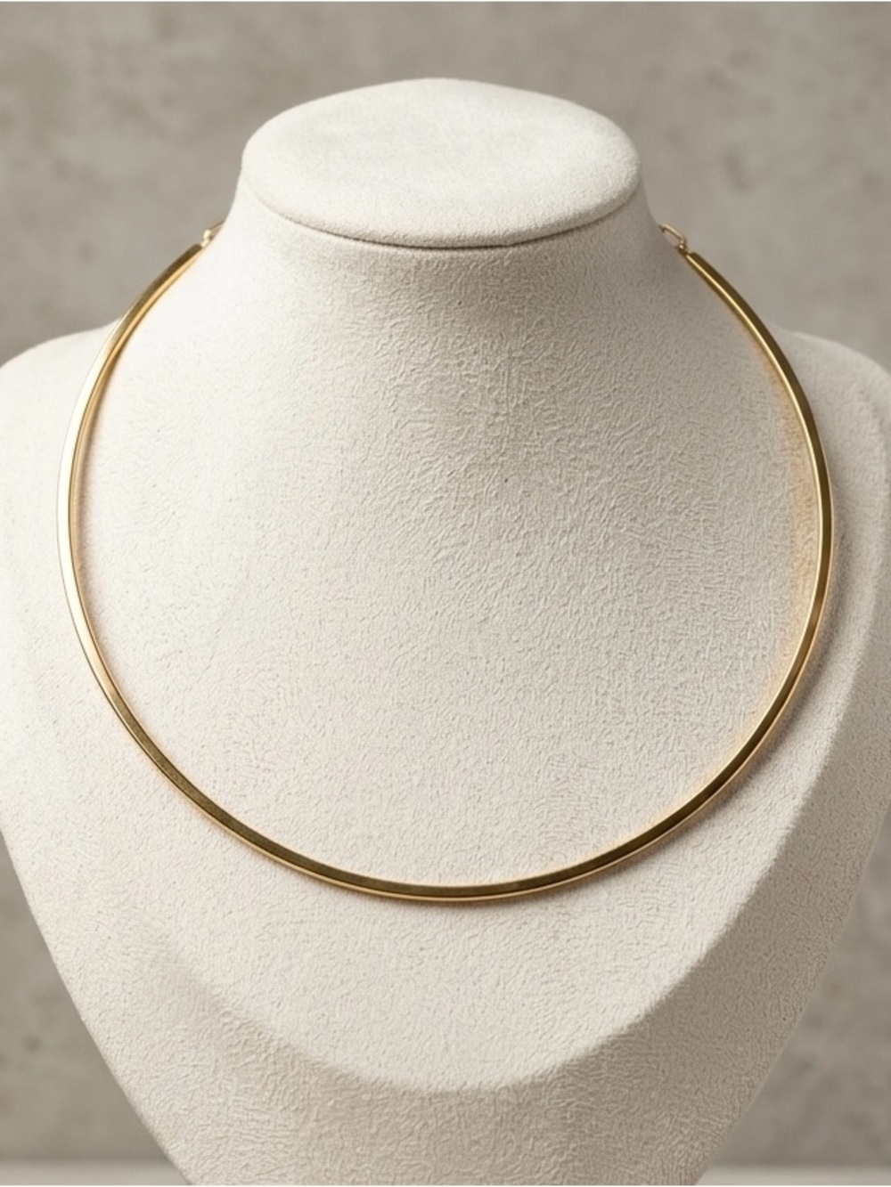Sterling Silver 9 inch Minimalist Collar Necklace w/14K Vermeil